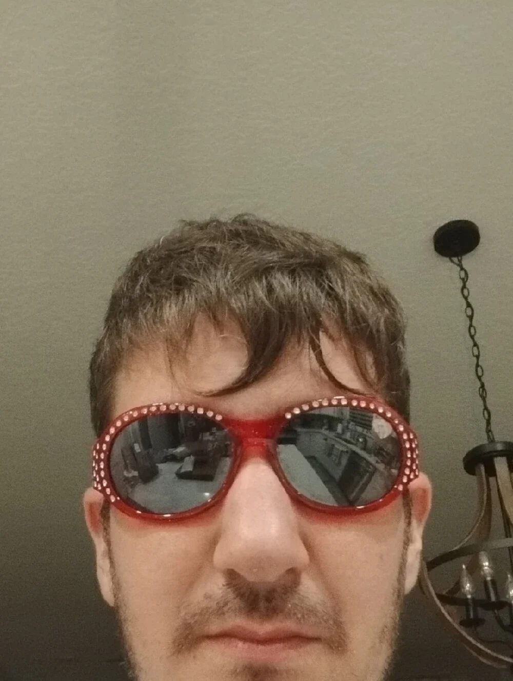Barbie Red Jeweled Oval Kids Sunglasses